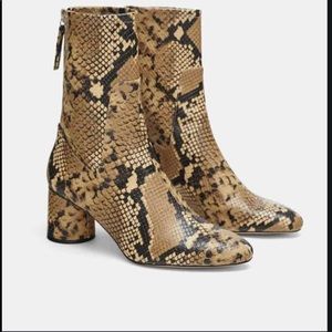 Zara snakeskin boots size 9